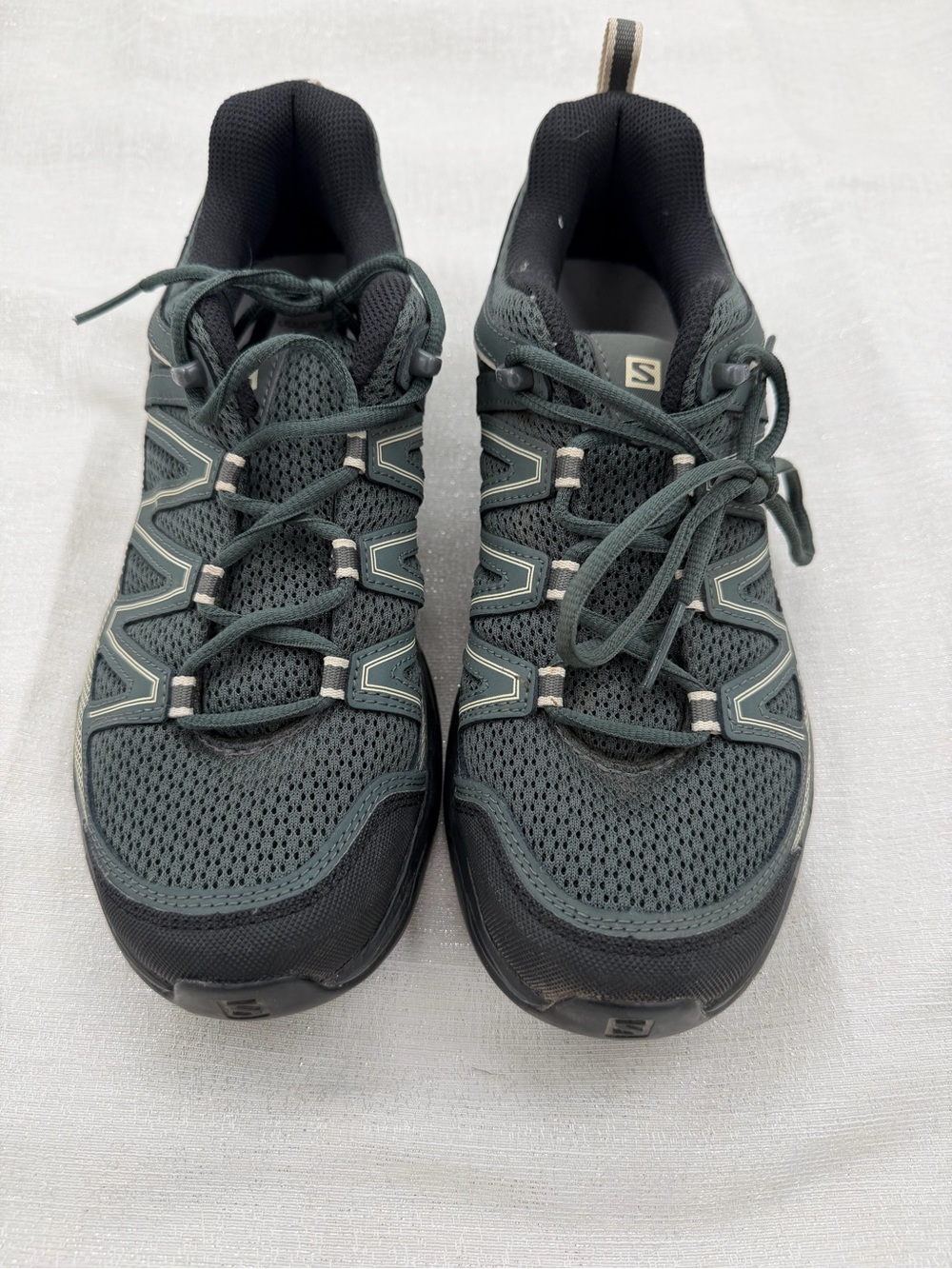 Salomon Pathfinder Low Hiking Shoes Green / Stormy Weather - Size 10